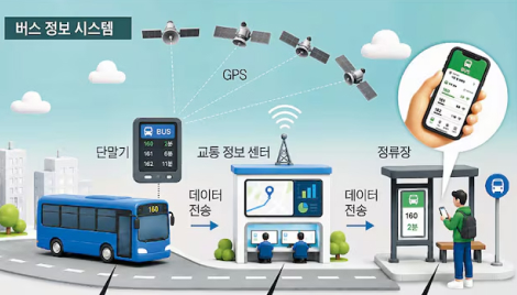 버스 도착시각? 2만㎞ 상공 인공위성이 계산해줘