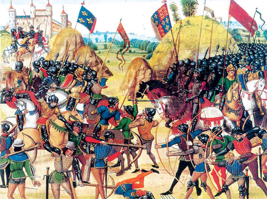중세 유럽의 판도를 뒤바꾼 영국과 프랑스의 백년전쟁을 담은 그림.