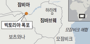 빅토리아 폭포 위치 지도