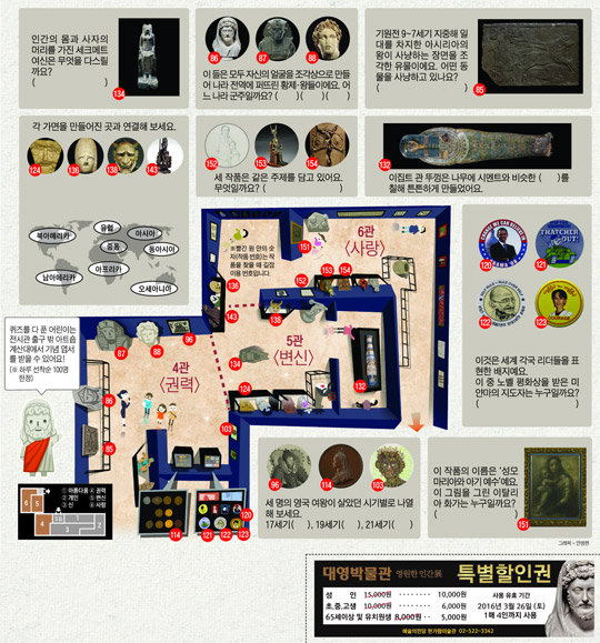 [대영박물관展, 부모님과 함께 재미있게 감상하기] [2] 작품 속 알렉산더 대왕·성모마리아… 모두 찾았나요?