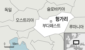 헝가리 위치 지도