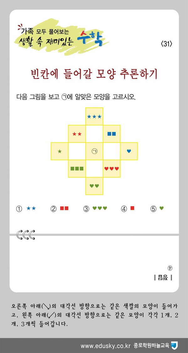 가족 모두 풀어보는 생활 속 재미있는 수학