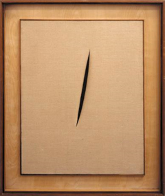 작품2 - 루초 폰타나, 공간 개념 ‘기다림’, 1960, 캔버스, 테이트 모던 갤러리 소장.