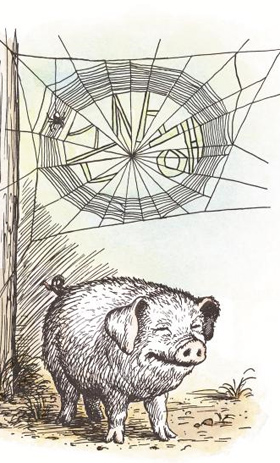 꼬마 돼지 윌버는 거미 샬롯이 거미줄로 쓴 글씨 덕분에 사람들에게 특별한 돼지로 여겨지게 되었어요.