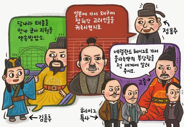 [뉴스 속의 한국사] 신라 김춘추는 고구려·中, 고려 정몽주는 日 특사로 갔죠