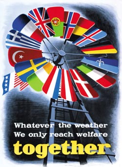 당시 유럽에서 마셜 플랜을 홍보하던 포스터.