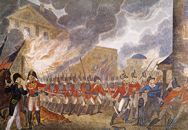 1814년 8월 영국은 미국의 영국령 캐나다 공격에 대한 보복으로 백악관과 국회의사당을 비롯한 수많은 공공 건물을 불태웠어요.