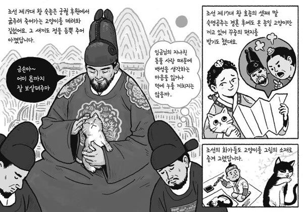 [뉴스 속의 한국사] 고양이 애지중지한 숙종, 식사도 나랏일도 '금손'과 함께