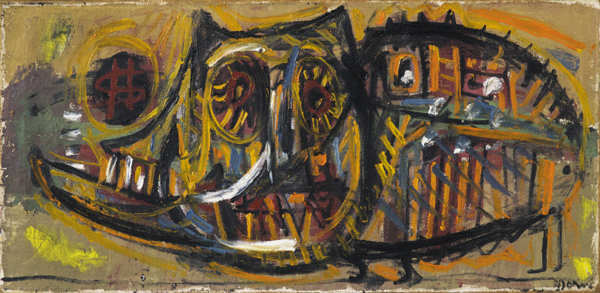 작품1 - ‘황금 돼지: 전쟁의 환상’, 1950. 캔버스에 유채.