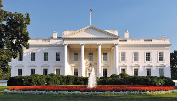 미국 대통령 관저가 있는 백악관 북측 현관 모습이에요. /위키피디아