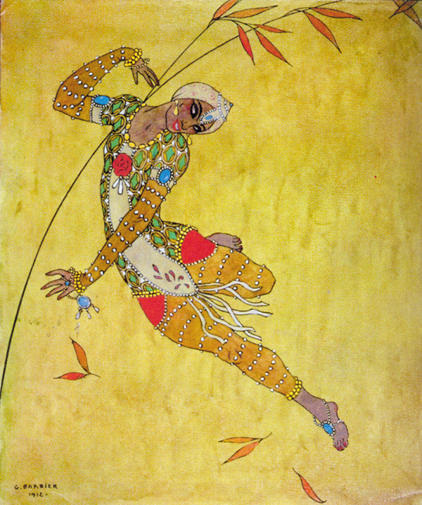 그림4 - 조르주 바르비에 ‘셰에라자드에서의 바츨라프 니진스키’(1912). /위키피디아·이주은 제공
