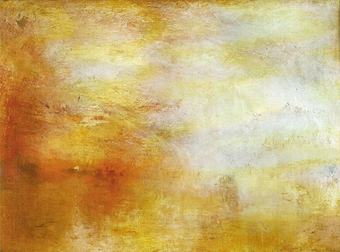 작품1 - 윌리엄 터너, ‘호수에 지는 석양’(1840년쯤).