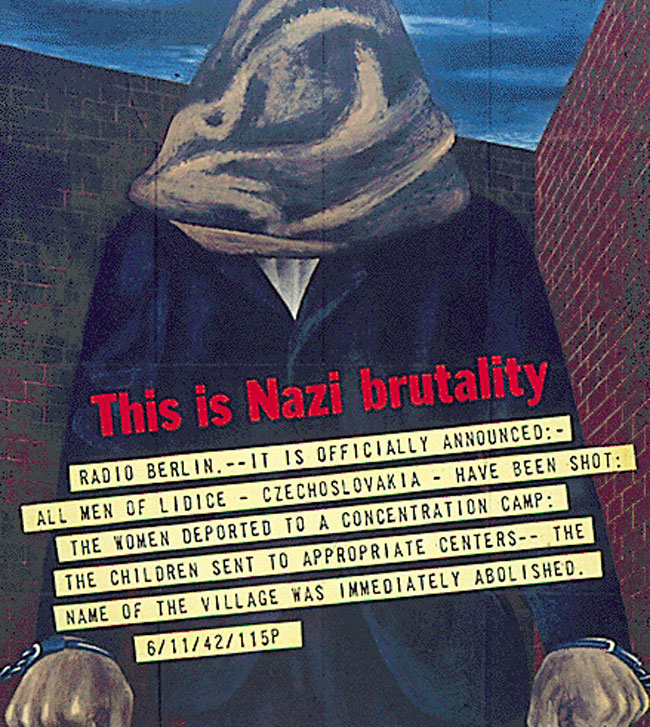나치 독일의 잔혹한 만행을 알리고자 1942년 미국이 인쇄해 뿌린 전단. /미 국립문서기록관리청