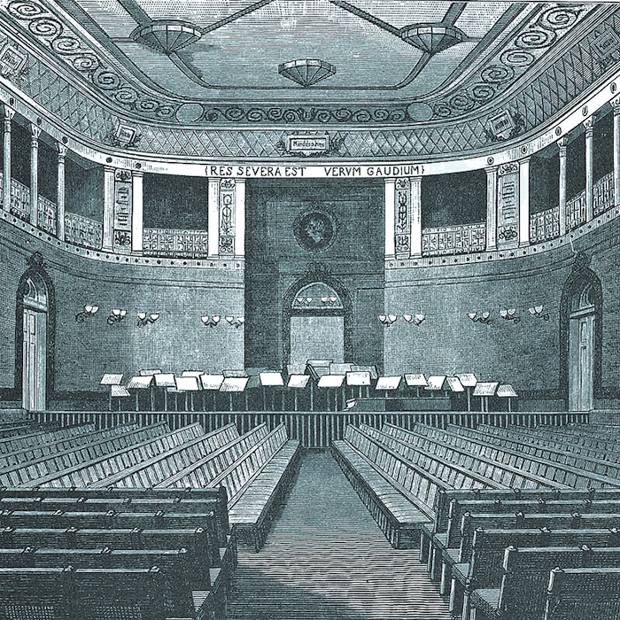 1781년 독일 라이프치히 게반트하우스 오케스트라 첫 공연이 열린 홀을 그린 그림. /게반트하우스 오케스트라 홈페이지