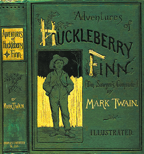 책 ‘허클베리 핀의 모험’의 미국 초판본 표지. /위키피디아