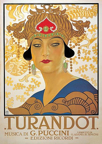 1926년 오페라 '투란도트' 초연 포스터. /위키피디아