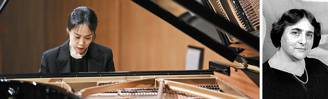 '차이콥스키 국제 피아노 콩쿠르'에서 2위 입상했던 손열음(왼쪽)의 플레이리스트에 담긴 연주자 '마이러 헤스'. /연합뉴스·위키피디아