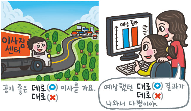 [예쁜 말 바른 말] [427] '대로'와 '데로'