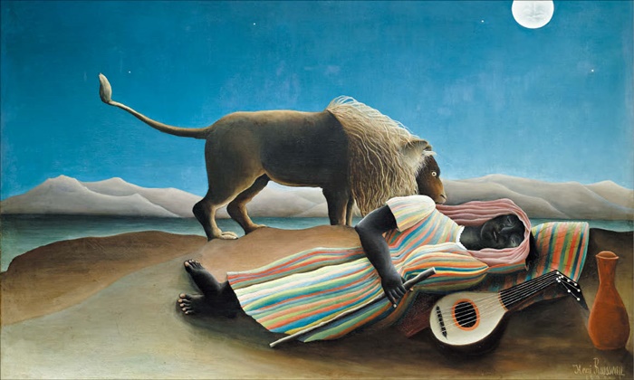 앙리 루소의 1897년 작품 '잠든 집시'.