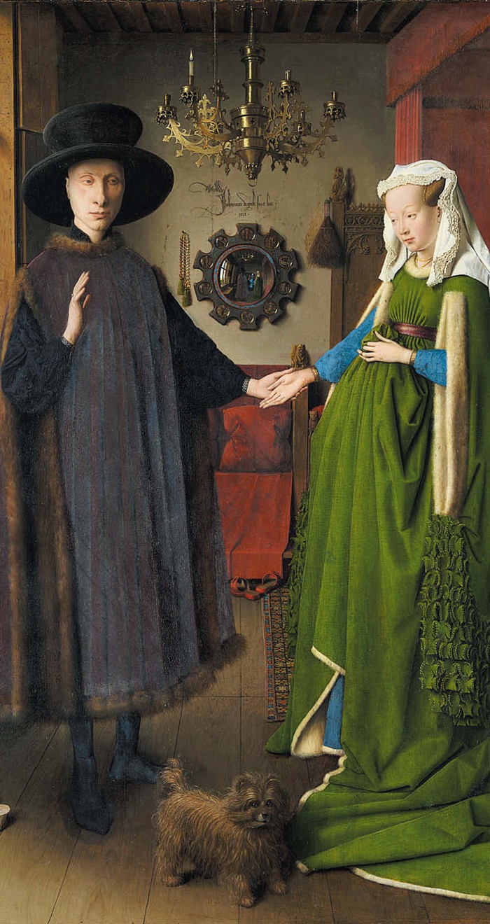 네덜란드 화가 얀 반 에이크의 1434년 작품 '아르놀피니 부부의 초상'입니다. 부부의 결혼 서약 장면을 그렸어요.