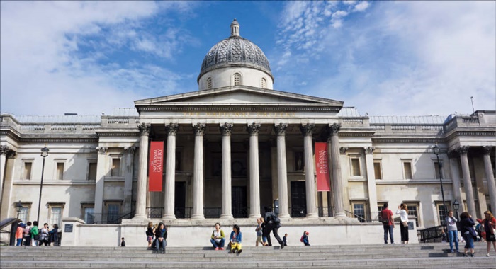 런던 트래펄가 광장에 있는 내셔널 갤러리 전경. 고대 그리스 신전을 닮았습니다.
/내셔널 갤러리•이은화 작가