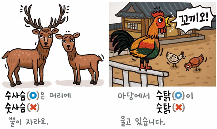 [예쁜 말 바른 말] [443] ‘수사슴’과 ‘수탉’